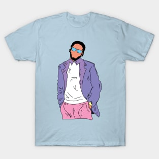 Illustration Cool Man Glasses T-Shirt